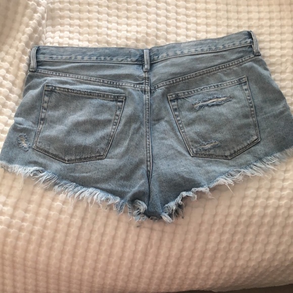 Free People denim cut off shorts. - Picture 2 of 3
